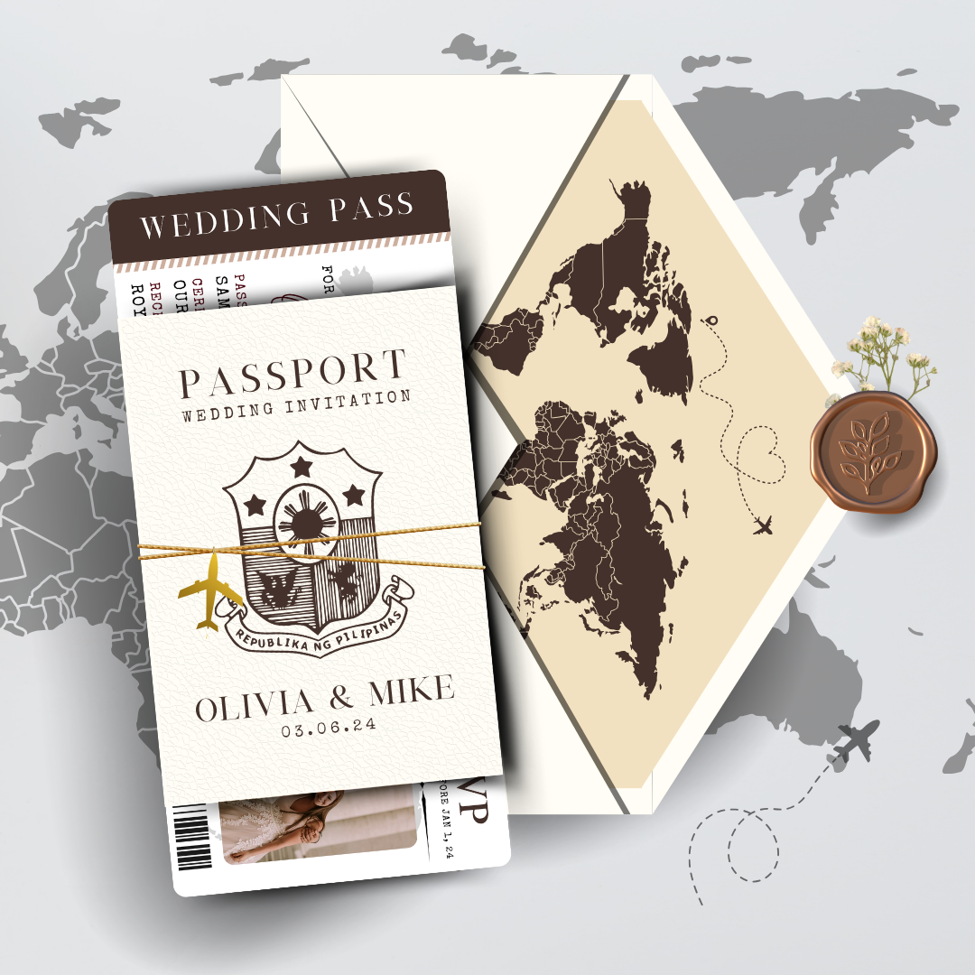 Passport  Invitation Suite for Wedding, Birthday, Christening, Anniversary