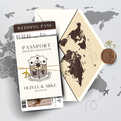 Passport  Invitation Suite for Wedding, Birthday, Christening, Anniversary