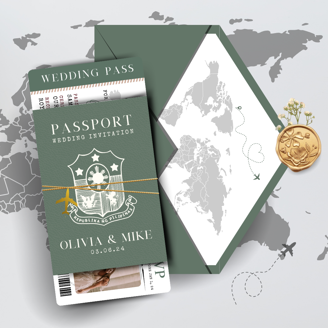 Passport  Invitation Suite for Wedding, Birthday, Christening, Anniversary